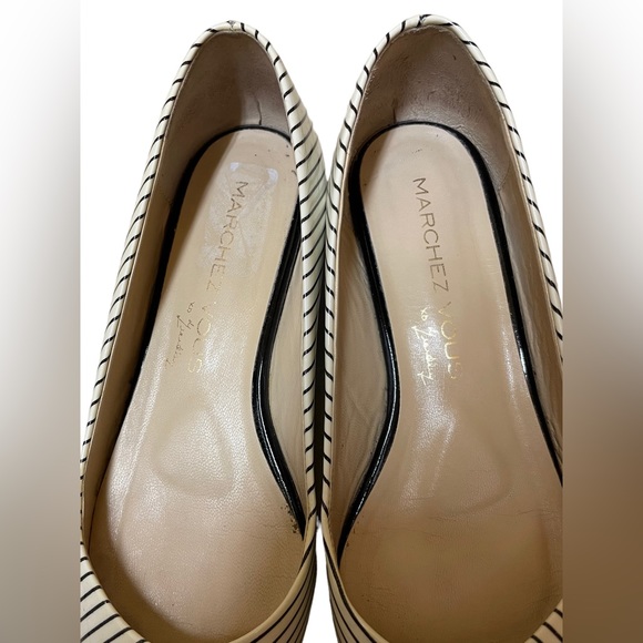 Marchez Vous Stripe Ballet Petra Flats - Picture 3 of 8